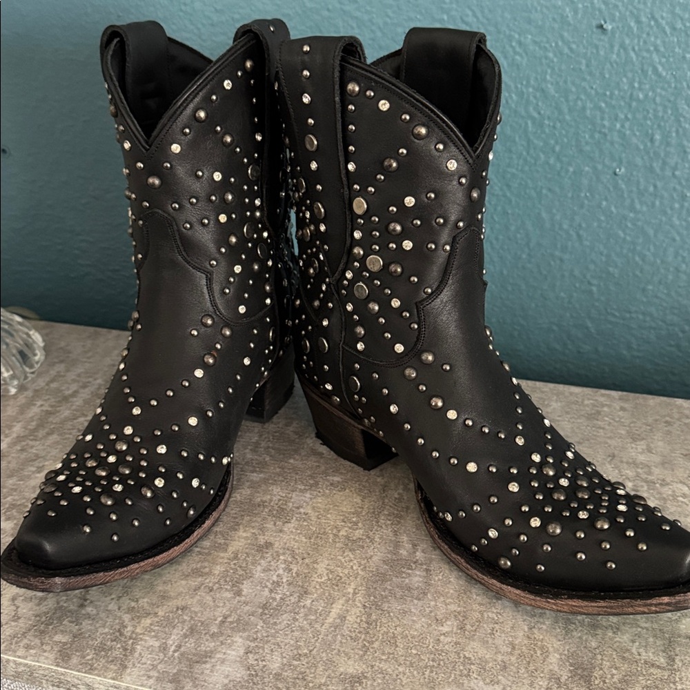 LANE Studded Leather Booties - Picture 6 of 9
